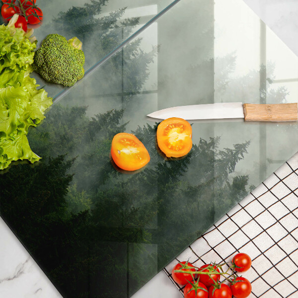 Chopping board Landscape of a hazy forest