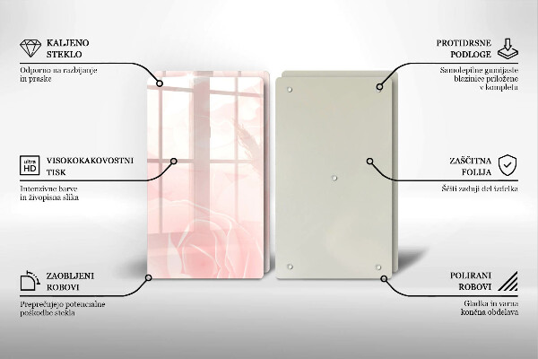 Chopping board Pastel background roses