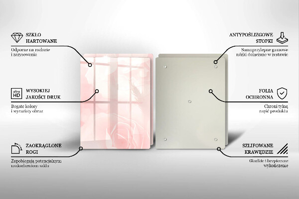 Chopping board Pastel background roses