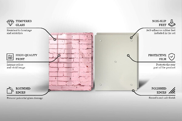 Chopping board Pastel wall bricks