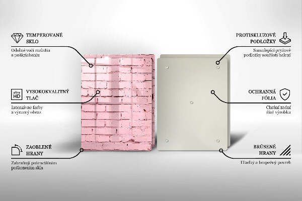 Chopping board Pastel wall bricks