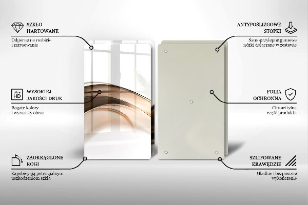 Chopping board Abstraction brown lines