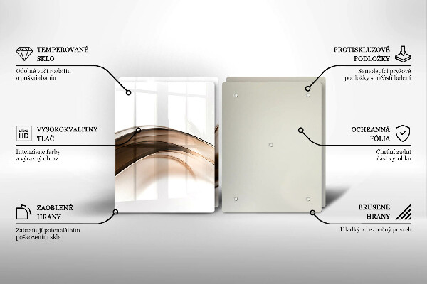 Chopping board Abstraction brown lines