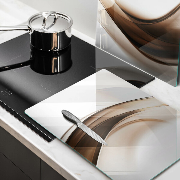 Chopping board Abstraction brown lines