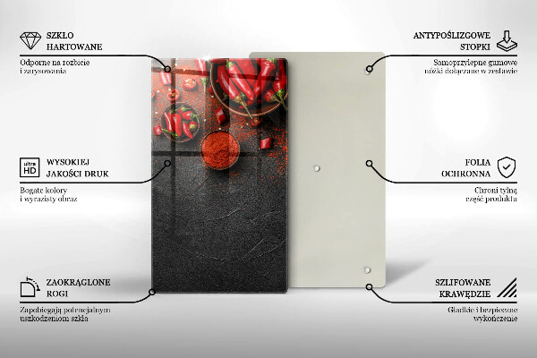 Worktop protector Red chili peppers