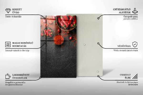 Worktop protector Red chili peppers