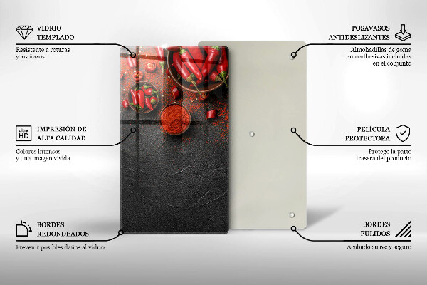 Worktop protector Red chili peppers