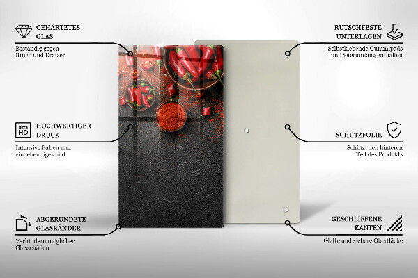 Worktop protector Red chili peppers