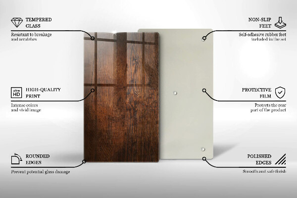 Worktop protector Dark wood board