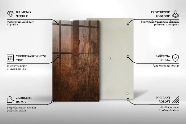 Worktop protector Dark wood board