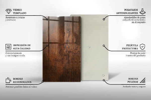 Worktop protector Dark wood board