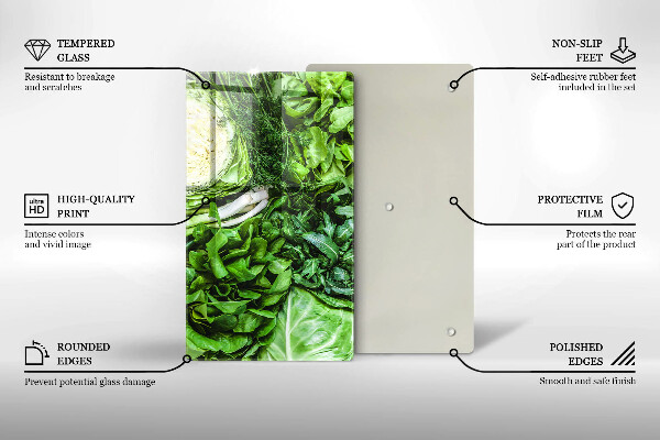 Chopping board Green vegetables