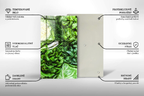 Chopping board Green vegetables