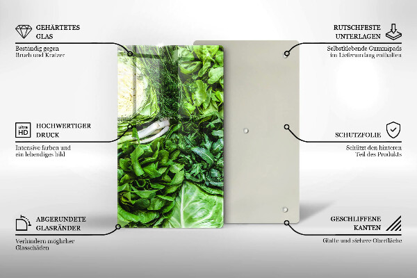 Chopping board Green vegetables