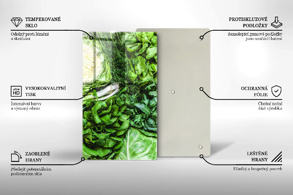 Chopping board Green vegetables