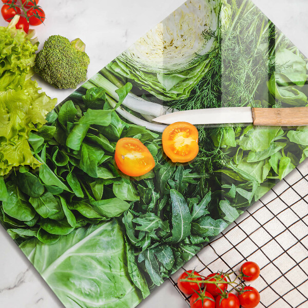 Chopping board Green vegetables