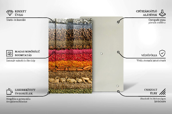 Chopping board Colorful spices