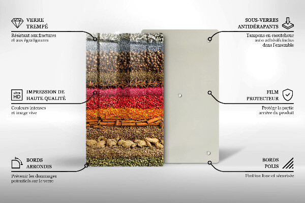 Chopping board Colorful spices