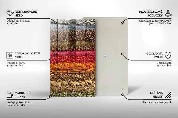 Chopping board Colorful spices