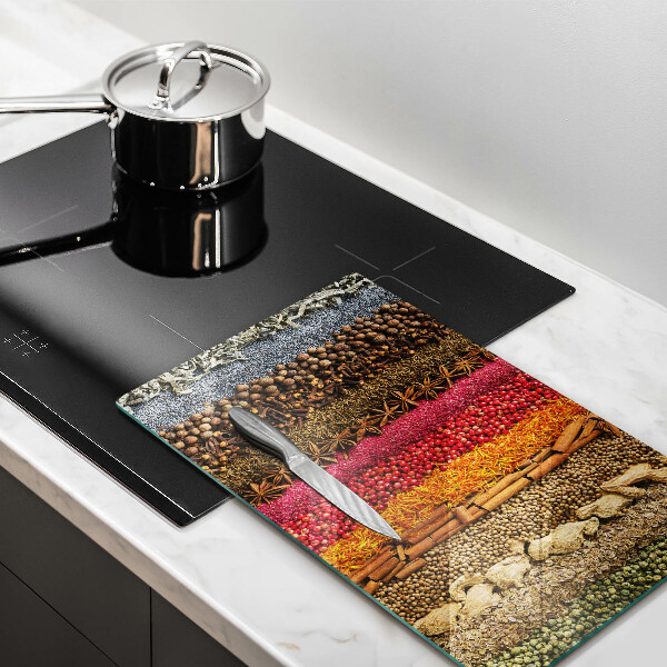 Chopping board Colorful spices