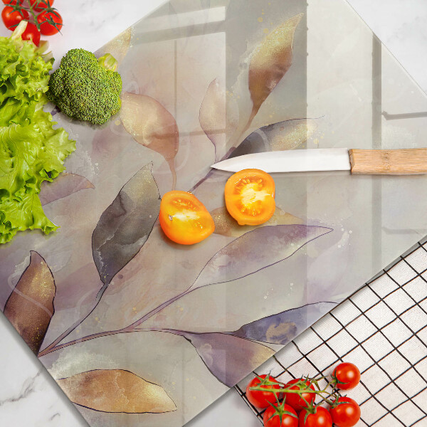 Worktop protector Painted boho leaves