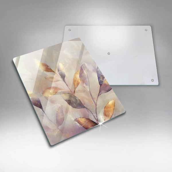 Worktop protector Painted boho leaves