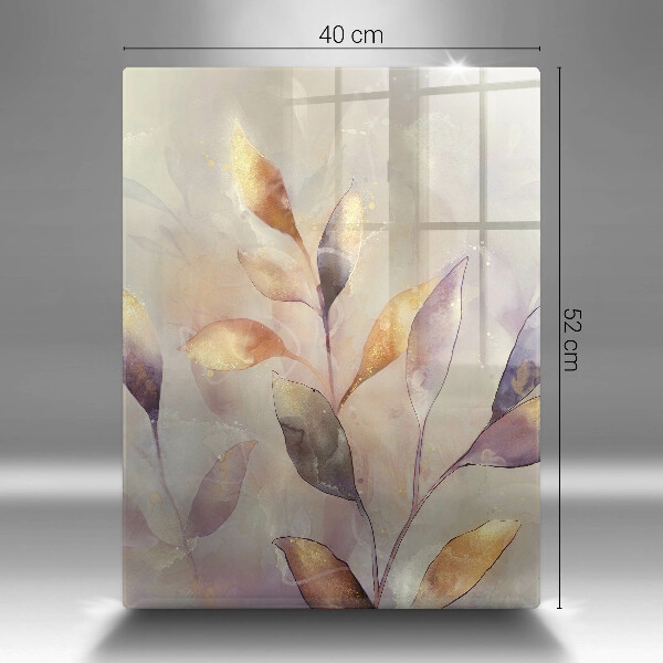 Worktop protector Painted boho leaves