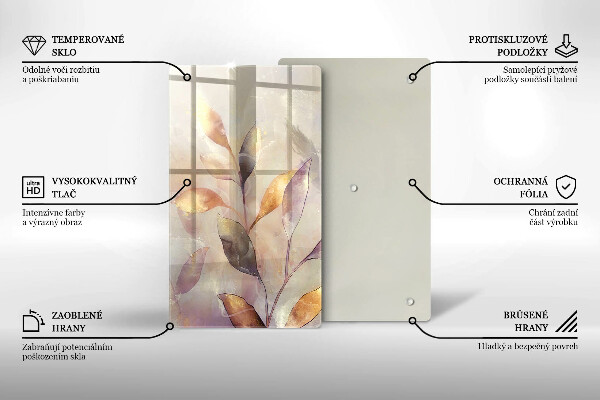 Worktop protector Painted boho leaves