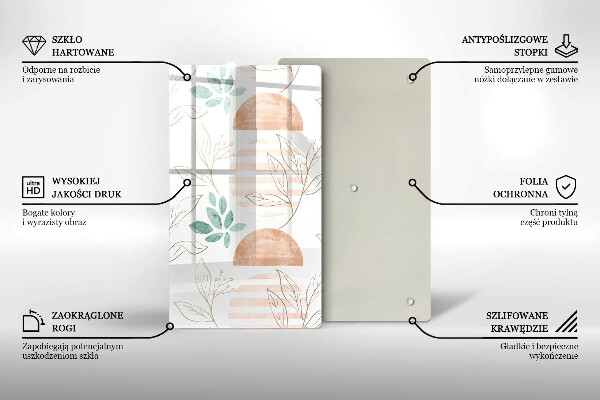 Worktop protector Boho pattern leaves