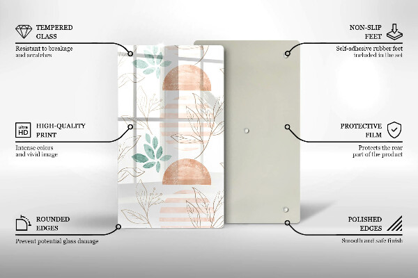 Worktop protector Boho pattern leaves