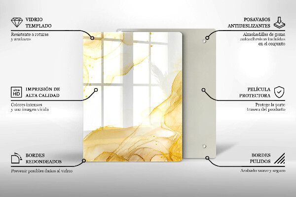 Worktop protector Boho pattern leaves