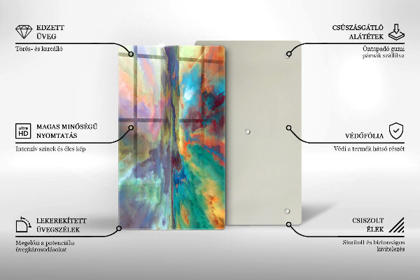 Chopping board Colorful sky