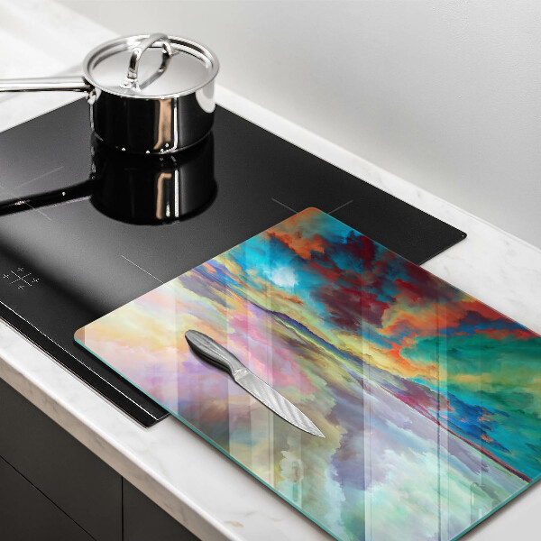 Chopping board Colorful sky