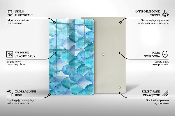 Chopping board Watercolor scales