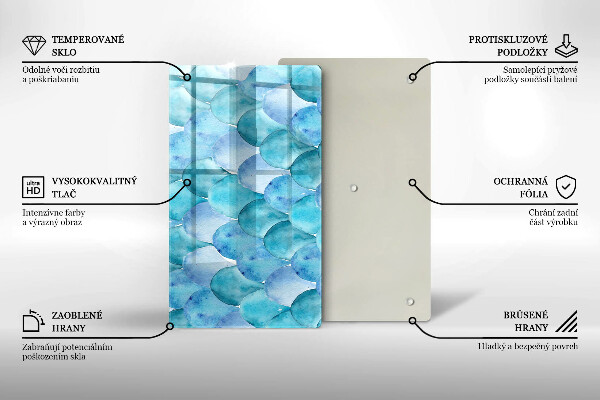 Chopping board Watercolor scales