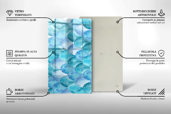 Chopping board Watercolor scales