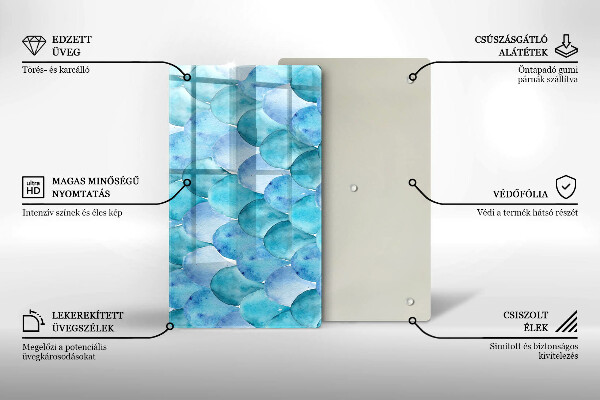 Chopping board Watercolor scales