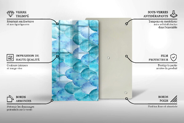Chopping board Watercolor scales