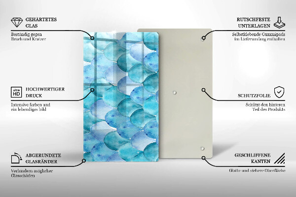 Chopping board Watercolor scales