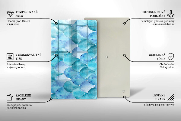 Chopping board Watercolor scales