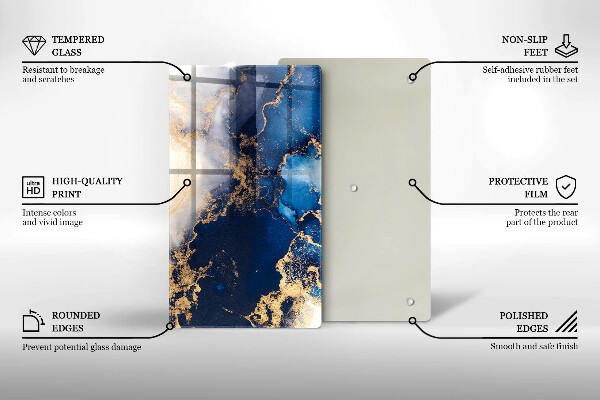 Kitchen chopping board Elegant background and gold