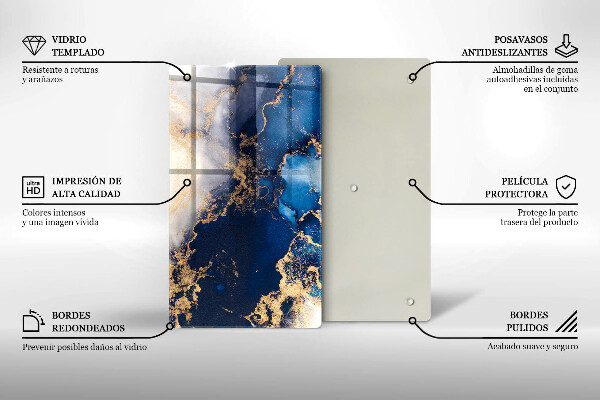 Kitchen chopping board Elegant background and gold