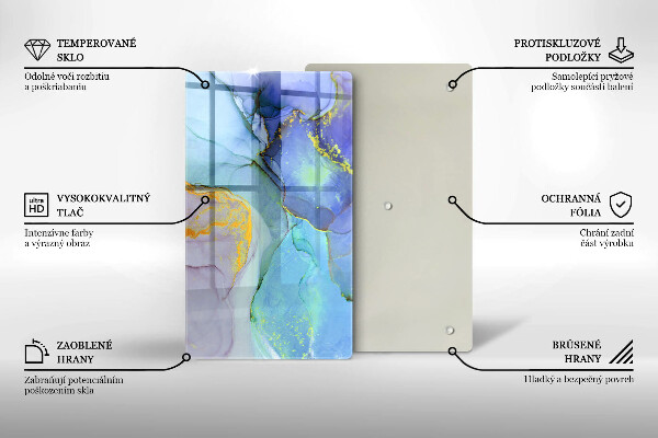 Chopping board Cracked stone gold