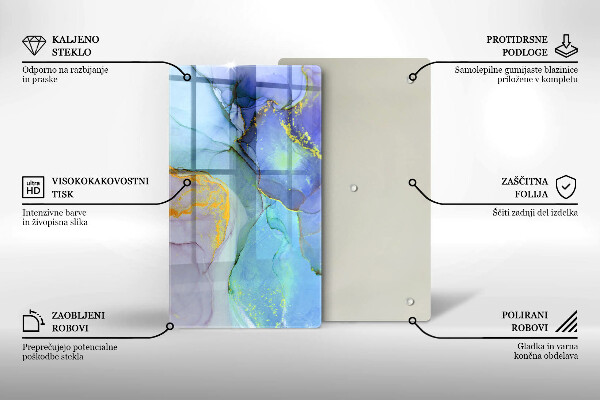 Chopping board Cracked stone gold