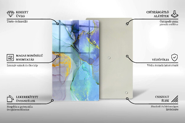 Chopping board Cracked stone gold