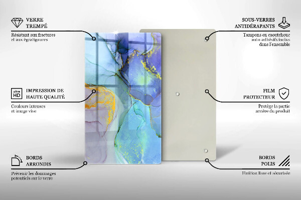 Chopping board Cracked stone gold