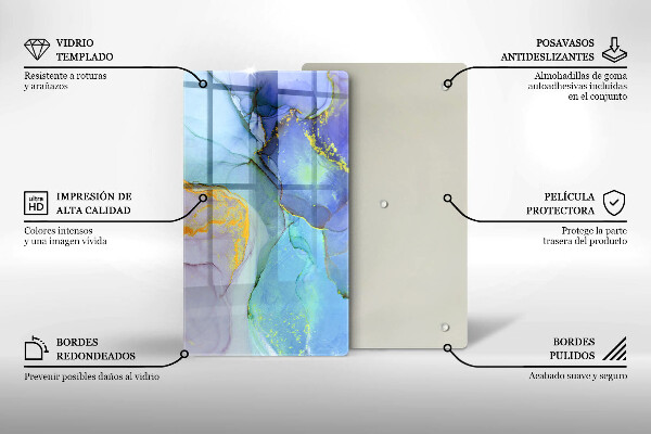 Chopping board Cracked stone gold