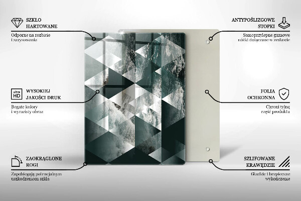 Chopping board Cracked stone gold