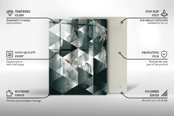 Chopping board Cracked stone gold