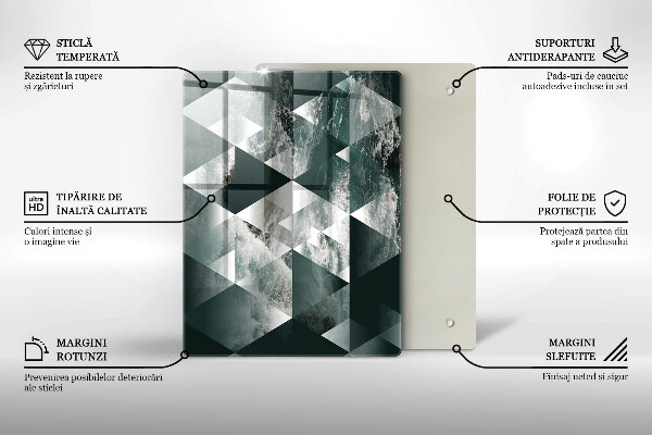 Chopping board Cracked stone gold